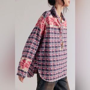 Free people We The Free Arizona Sky Floral Jacquard Pullover